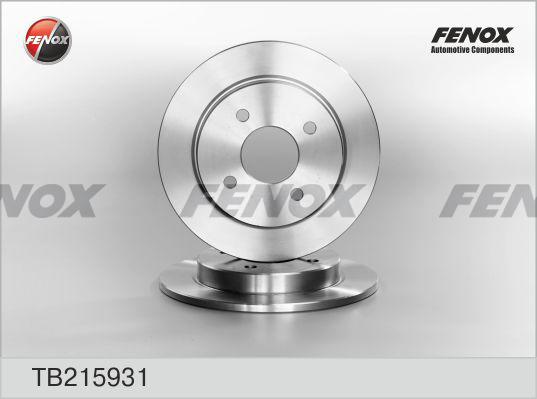 Fenox TB215931 - Гальмівний диск autocars.com.ua