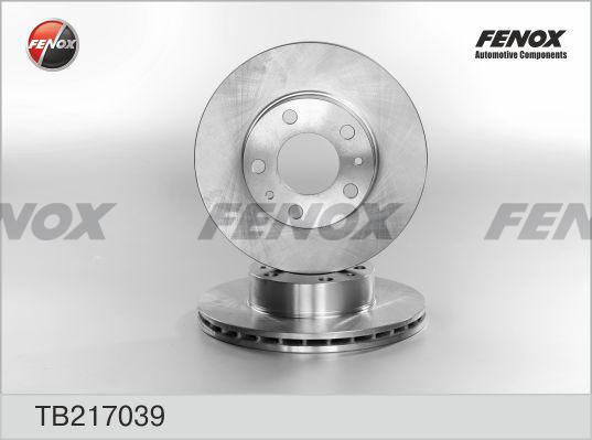 Fenox TB217039 - Гальмівний диск autocars.com.ua