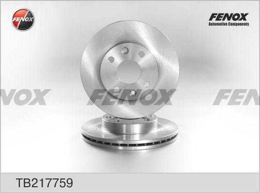 Fenox TB217759 - Гальмівний диск autocars.com.ua