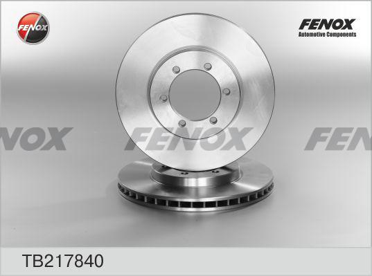 Fenox TB217840 - Тормозной диск avtokuzovplus.com.ua