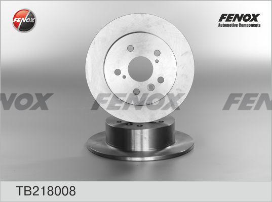 Fenox TB218008 - Гальмівний диск autocars.com.ua