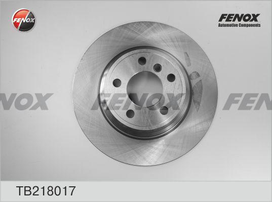Fenox TB218017 - Гальмівний диск autocars.com.ua
