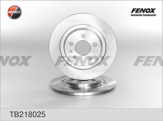 Fenox TB218025 - Гальмівний диск autocars.com.ua