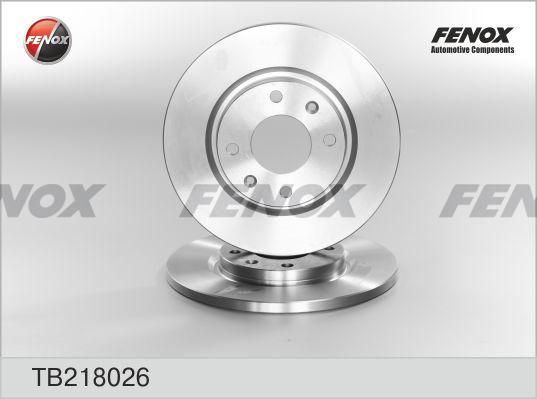 Fenox TB218026 - Гальмівний диск autocars.com.ua