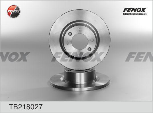 Fenox TB218027 - Гальмівний диск autocars.com.ua