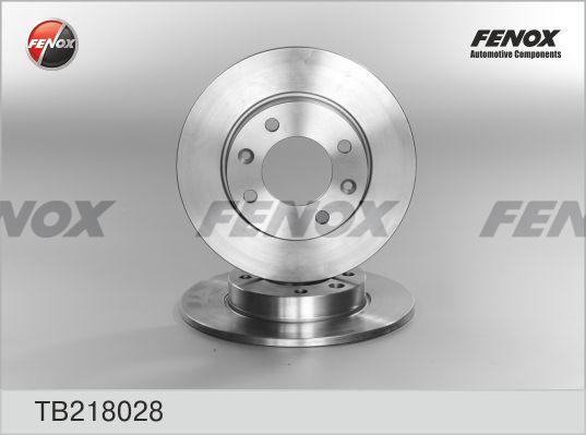 Fenox TB218028 - Гальмівний диск autocars.com.ua