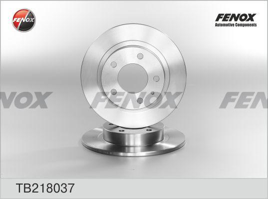 Fenox TB218037 - Гальмівний диск autocars.com.ua