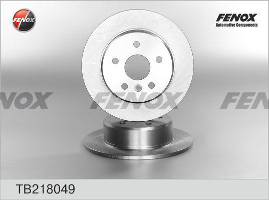 Fenox TB218049 - Гальмівний диск autocars.com.ua