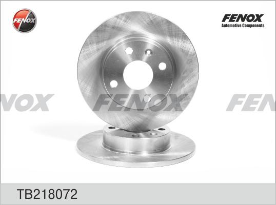 Fenox TB218072 - Гальмівний диск autocars.com.ua