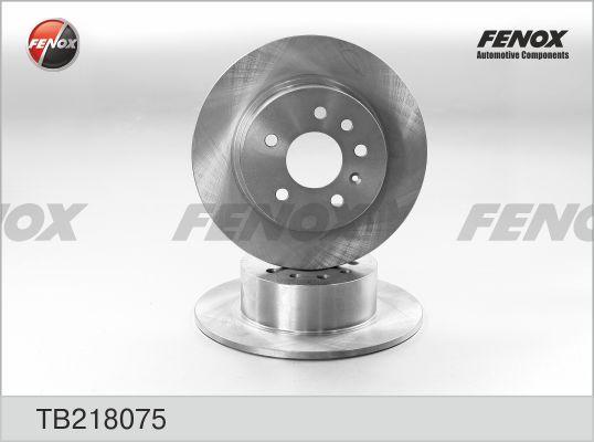 Fenox TB218075 - Гальмівний диск autocars.com.ua