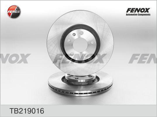 Fenox TB219016 - Гальмівний диск autocars.com.ua