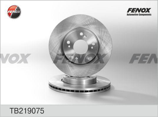 Fenox TB219075 - Гальмівний диск autocars.com.ua