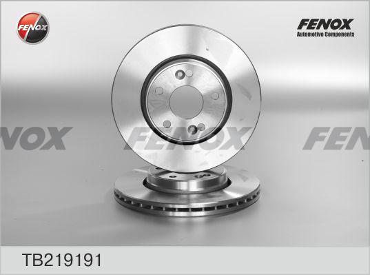 Fenox TB219191 - Тормозной диск avtokuzovplus.com.ua