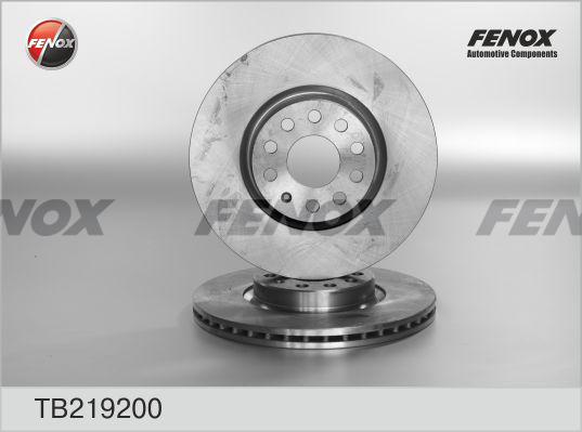 Fenox TB219200 - Гальмівний диск autocars.com.ua