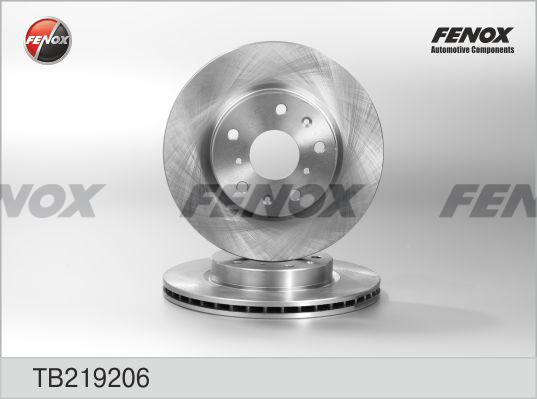 Fenox TB219206 - Гальмівний диск autocars.com.ua