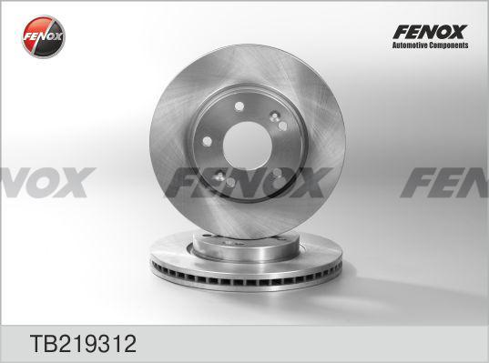 Fenox TB219312 - Гальмівний диск autocars.com.ua