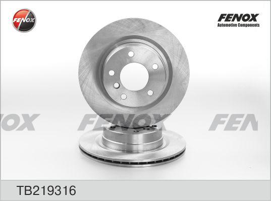 Fenox TB219316 - Гальмівний диск autocars.com.ua