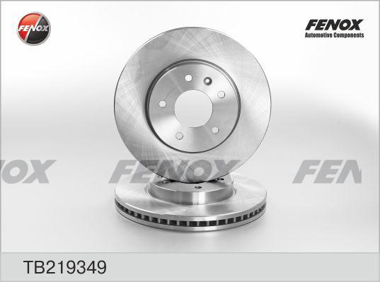 Fenox TB219349 - Гальмівний диск autocars.com.ua