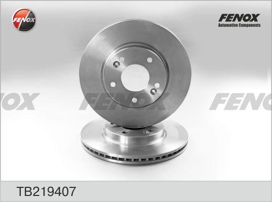 Fenox TB219407 - Гальмівний диск autocars.com.ua
