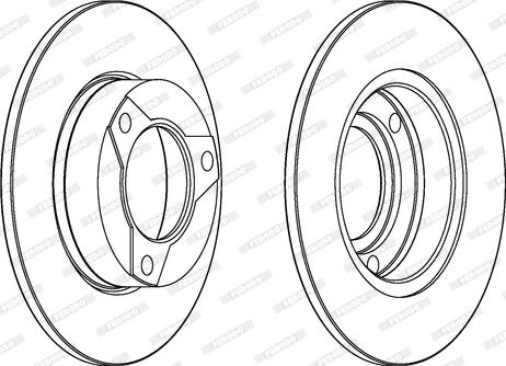 Ferodo DDF004 - Тормозной диск autodnr.net