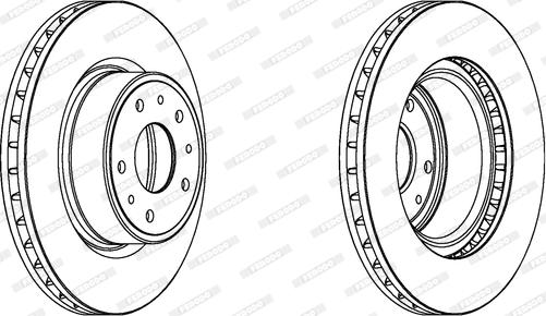 Ferodo DDF1019 - Гальмівний диск autocars.com.ua