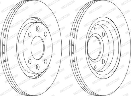 Ferodo DDF1140P-D - Гальмівний диск autocars.com.ua