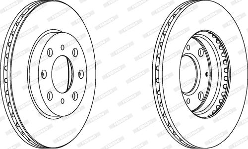 Ferodo DDF1231C - Гальмівний диск autocars.com.ua