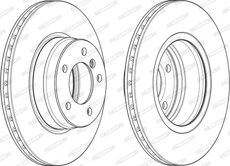 Ferodo DDF124-1 - Тормозной диск avtokuzovplus.com.ua