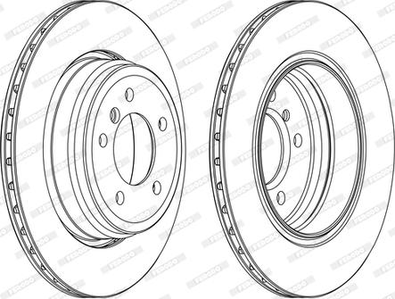 Ferodo DDF1244C-D - Гальмівний диск autocars.com.ua