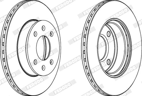 Ferodo DDF1268X - Гальмівний диск autocars.com.ua