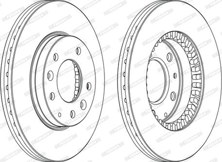 Ferodo DDF1278C-D - Гальмівний диск autocars.com.ua