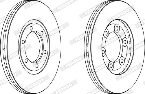 Ferodo DDF1338X - Гальмівний диск autocars.com.ua