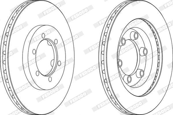 Ferodo DDF1346X - Гальмівний диск autocars.com.ua