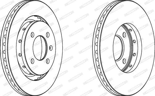 Ferodo DDF1365 - Гальмівний диск autocars.com.ua