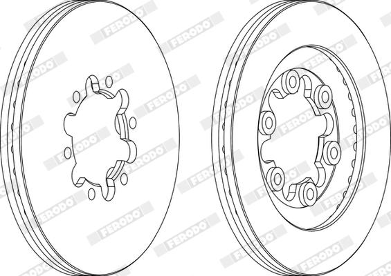 Ferodo DDF1398X - Гальмівний диск autocars.com.ua
