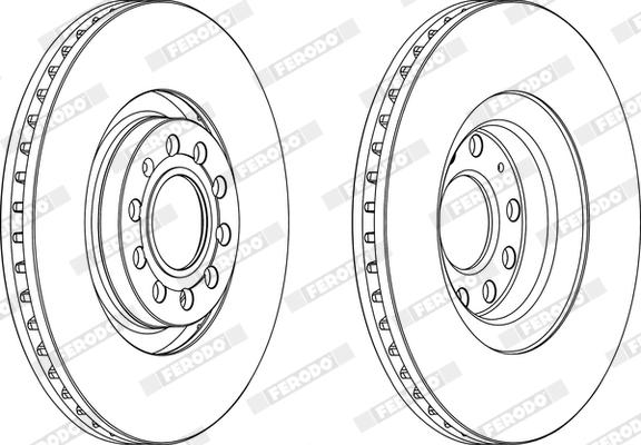 Ferodo DDF1705X - Гальмівний диск autocars.com.ua