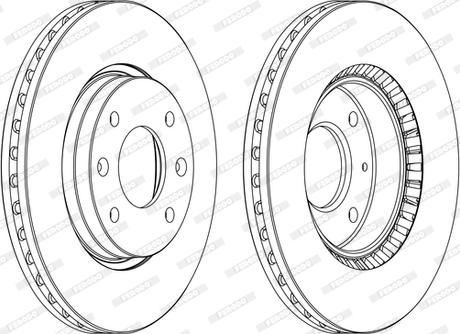 Ferodo DDF1522P-D - Гальмівний диск autocars.com.ua