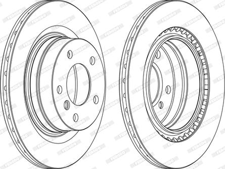 Ferodo DDF1549C-D - Гальмівний диск autocars.com.ua