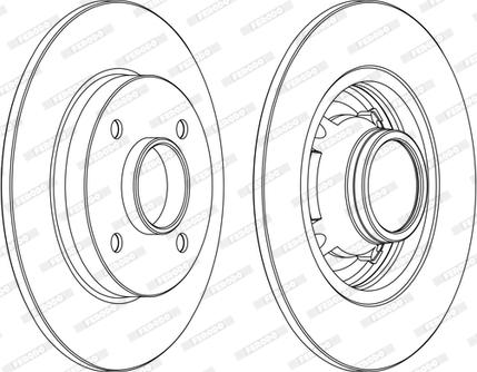 Ferodo DDF1564P-D - Гальмівний диск autocars.com.ua