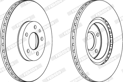 Ferodo DDF156X - Тормозной диск avtokuzovplus.com.ua