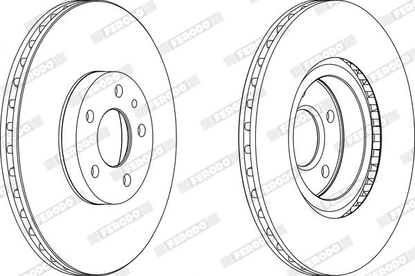 Ferodo DDF156X - Тормозной диск avtokuzovplus.com.ua