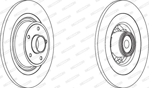 Ferodo DDF1655-1 - Тормозной диск avtokuzovplus.com.ua