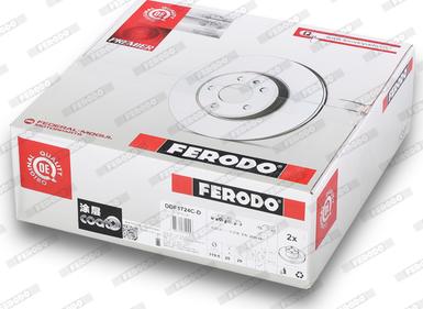 Ferodo DDF1724C-D - Гальмівний диск autocars.com.ua