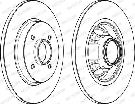 Ferodo DDF1735P-D - Гальмівний диск autocars.com.ua