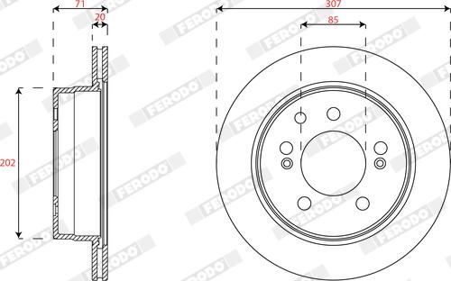 Ferodo DDF1772 - Тормозной диск avtokuzovplus.com.ua