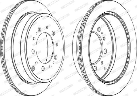 Ferodo DDF1799C-D - Гальмівний диск autocars.com.ua