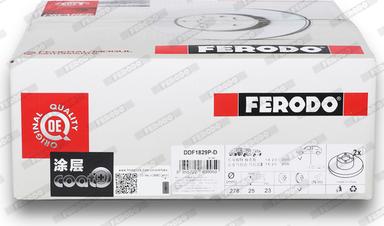 Ferodo DDF1829P-D - Гальмівний диск autocars.com.ua