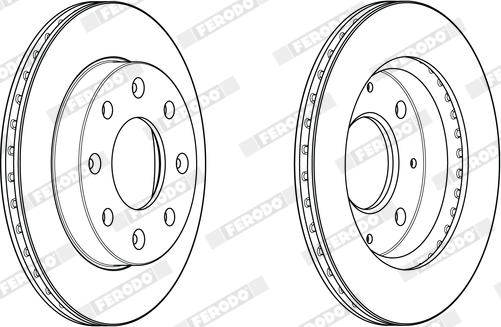 Ferodo DDF1843X - Гальмівний диск autocars.com.ua