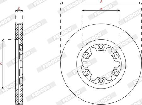 Ferodo DDF1921X - Гальмівний диск autocars.com.ua