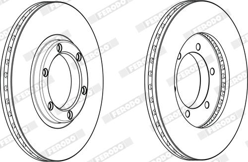 Ferodo DDF1926X - Гальмівний диск autocars.com.ua